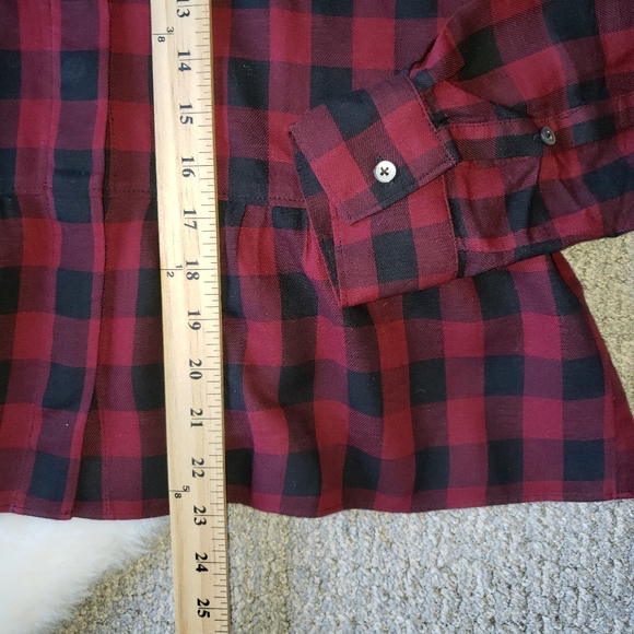 Madewell Lakeside Peplum Top in Buffalo Check - Picture 10 of 16